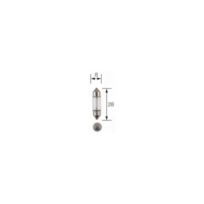 Mini Ampoule de Tableau de Bord sans culot 12v 1.2w - Ajustement de 5mm.