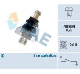Oil pressure switch 0.25 bar M10 x 1.5