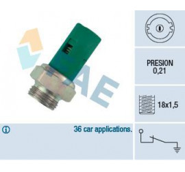 Oil pressure switch 0.21 bar M18 x 1.5