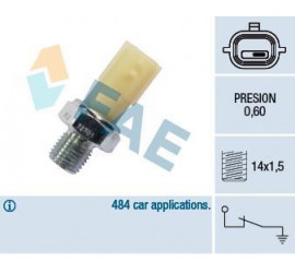 Oil pressure switch 0.6 bar M14 x 1.5