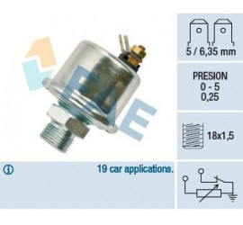 Transmetteur / sonde de pression d'huile 0.25 bar M18 x 1.5