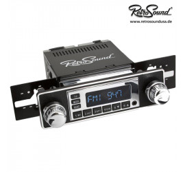 Facade small radio RetroSound Black and Chrome