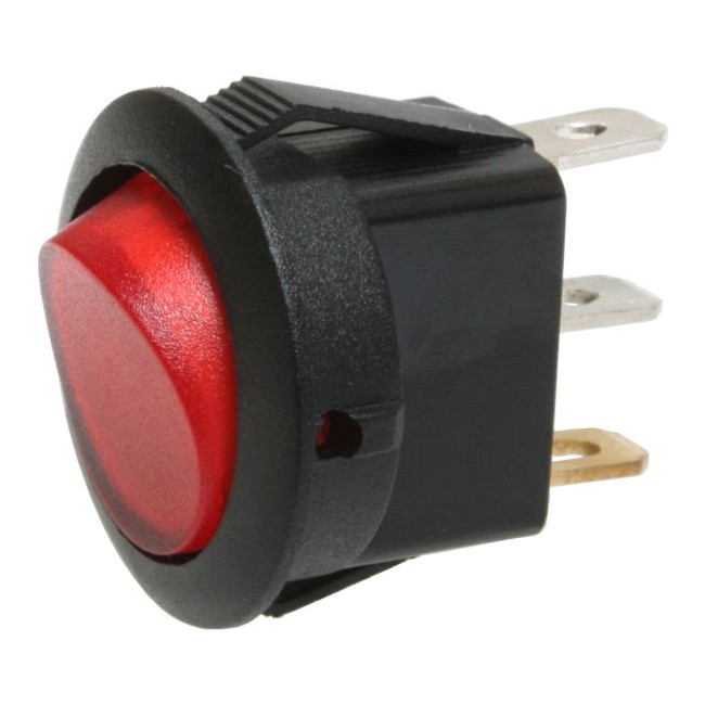 Switch mini lever ON-OFF red LED