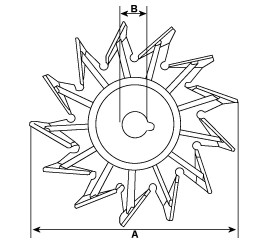Ventilateur 11 pales, diamètre 127mm