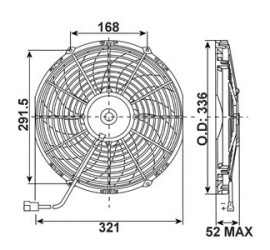 Ventilateur SPAL aspirant 336mm 1750m3/H