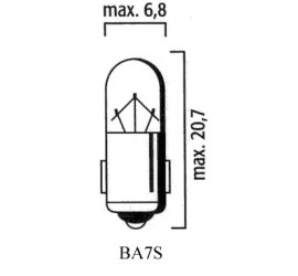 Bulb 6V 1.2W BA7s