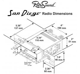 Classic Car Radio Rétrosound Long Beach Black