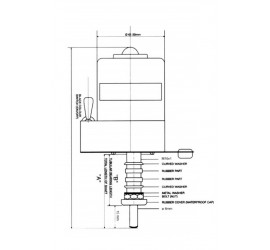 Moteur d'essuie glace 12/24V - axe cylindrique, interrupteur et fixation 