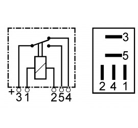 Micro relais inverseur 24V 5/10A - 5 bornes