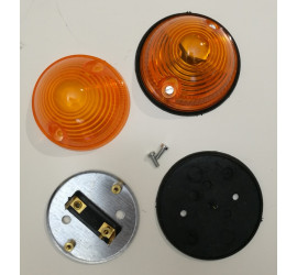Pair of white round lights diameter 70 mm