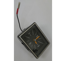Horloge 6 V et 12 V Fond noir / tour chrome / aiguille orange
