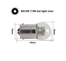 Ampoule LED BA15S R5W 6V ou 12V