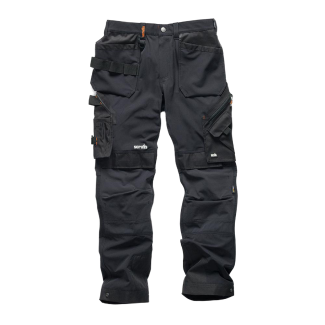 Pantalon de travail noir Pro Flex Plus avec poches-étuis
