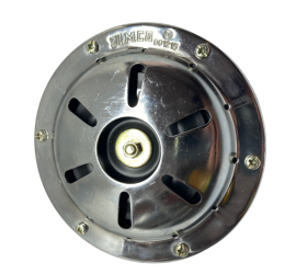 Avertisseur sonore (klaxon) rond chromé diamètre 125 mm 12V