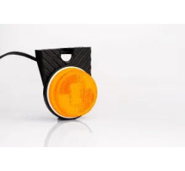 Feu de gabarit LED rond 12-36V orange Déporté, avec catadioptre