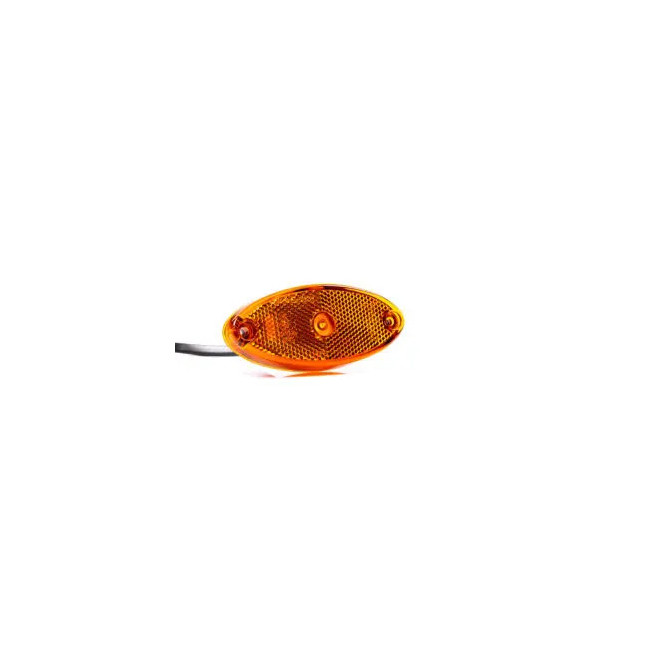 Feu de gabarit LED ovale orange Câble 0,5m / fixation à plat