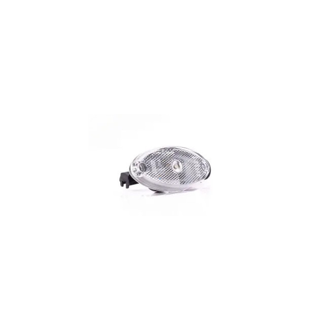 Feu de gabarit LED ovale blanc Connecteur 2x0,75mm² 0,5m / fix. à plat