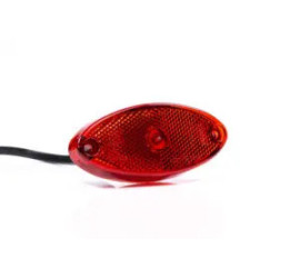 Feu de gabarit LED ovale rouge Connecteur 2x0,75mm² 0,5m / fix. à plat