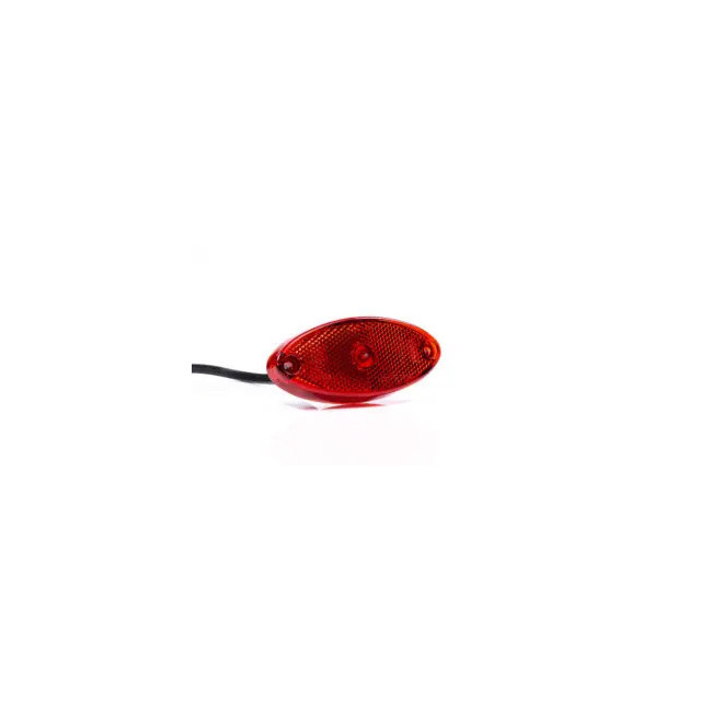 Feu de gabarit LED ovale rouge Connecteur 2x0,75mm² 0,5m / fix. à plat