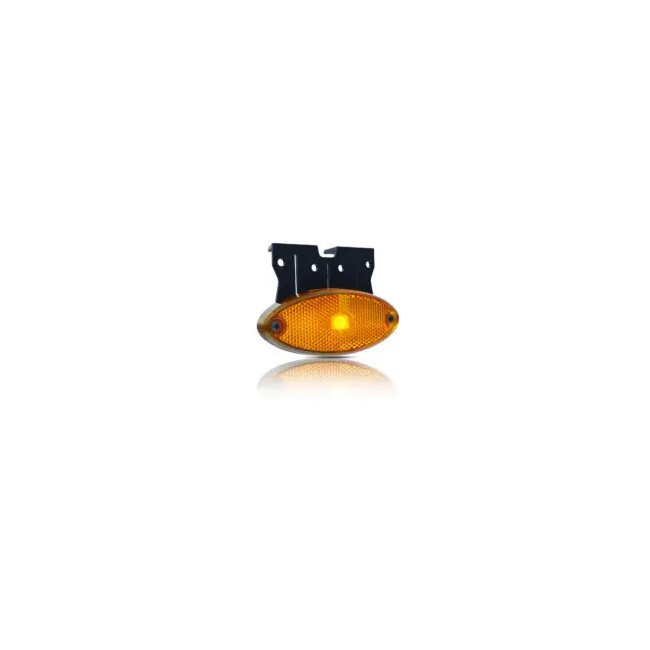 Feu de gabarit LED ovale orange Câble 0,5m / fixation à 90°