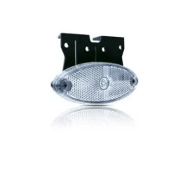 Feu de gabarit LED ovale blanc Connecteur 2x0,75mm² 0,5m / fix. à 90°
