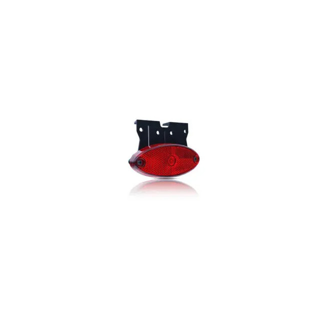 Feu de gabarit LED ovale rouge Connecteur 2x0,75mm² 0,5m / fix. à 90°