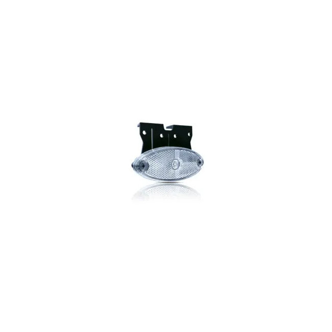 Feu de gabarit LED ovale blanc Connecteur 2x1,50mm² 0,5m / fix. à 90°