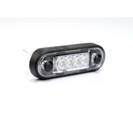 Feu de gabarit LED 12-36V blanc Câble 0,15m / fix. à plat ou sur tube