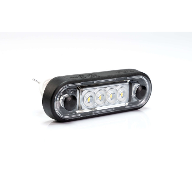 Feu de gabarit LED 12-36V blanc Câble 0,15m / fix. à plat ou sur tube