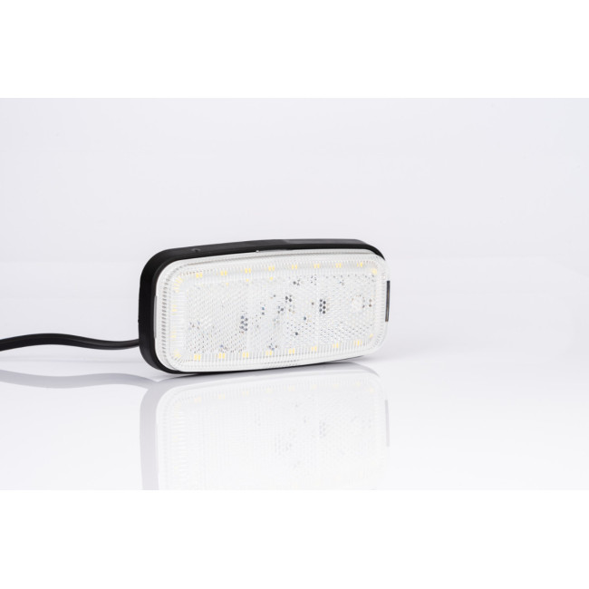 Feu de gabarit rect. LED 12-36V blanc Connecteur 2x0,75mm² 0,5m / fix. à plat