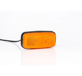 Feu de gabarit rect. LED 12-36V orange Connecteur 2x0,75mm² 0,5m / fix. à plat