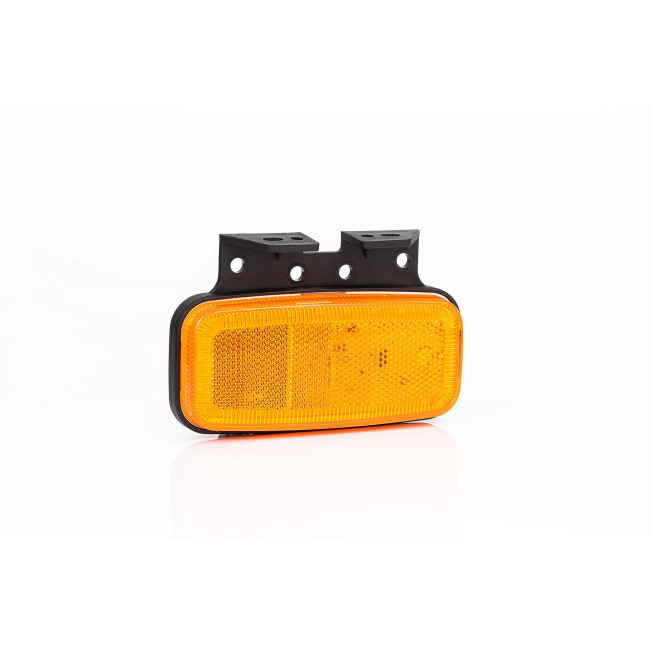 Feu de gabarit rect. LED 12-36V orange Connecteur 2x0,75mm² 0,5m / fix. à 90°