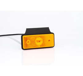Feu de gabarit LED rect. orange Câble 2x0,75mm² / fix. à 90°