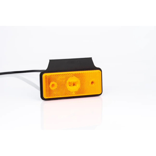 Feu de gabarit LED rect. orange Câble 2x0,75mm² / fix. à 90°