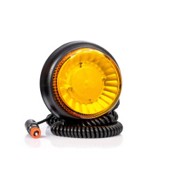 Gyro LED orange 12/36V simple flash Magnétique, allume-cigare, spiralé 3,0m