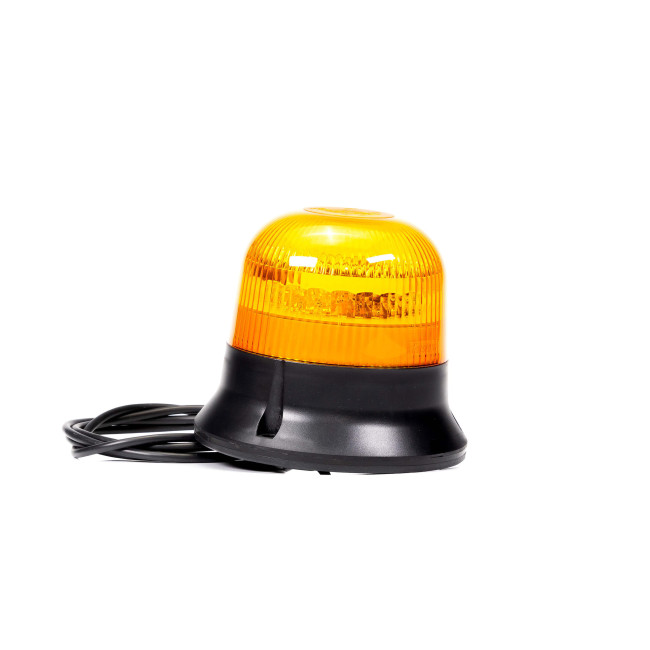Gyro LED orange 12/36V simple flash Montage à plat (3 vis), câble 1.5m