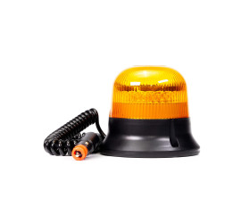 Gyro LED orange 12/36V simple flash Magnétique, allume-cigare, spiralé 3,0m