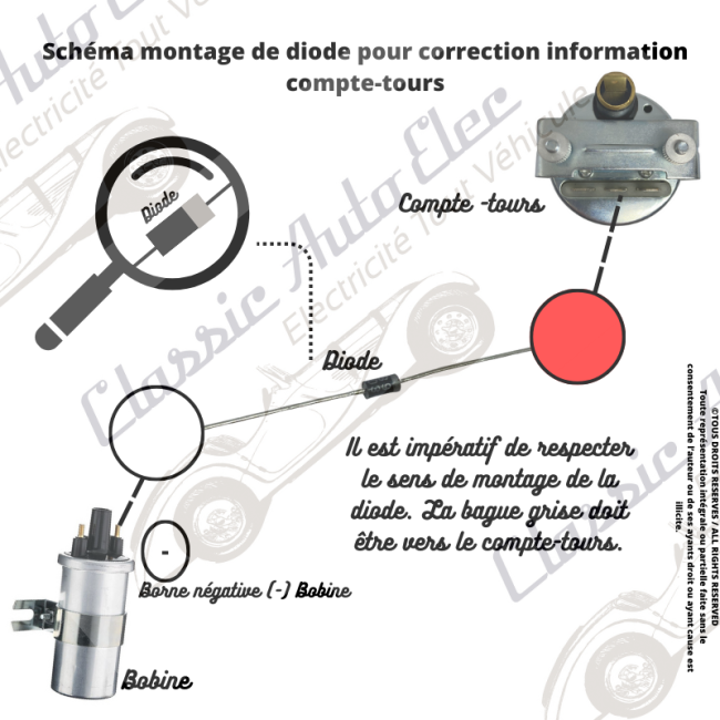 Schéma montage de diode pour correction information compte-tours