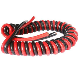 Cable spirales rouge et noir
