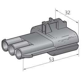 Connecteur étanche Superseal AMP 3 voies 2.8mm femelle