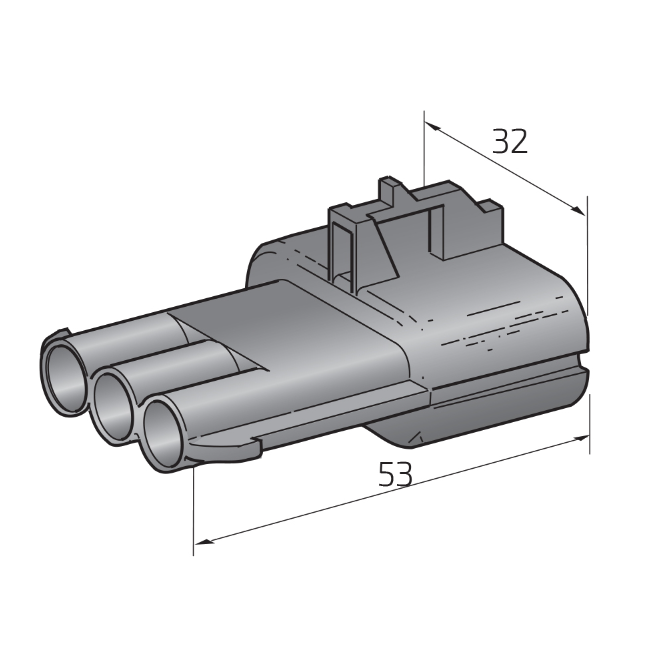 Connecteur étanche Superseal AMP 3 voies 2.8mm femelle
