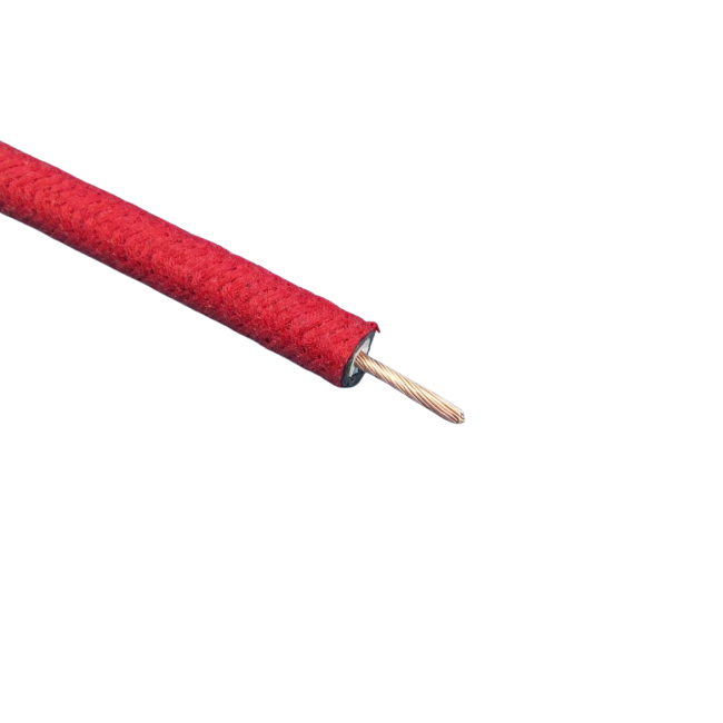 copy of ignition wire cotton PVC coating (red / yellow)