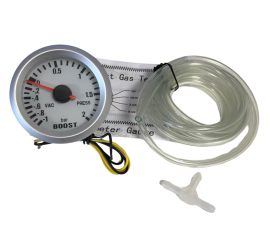 Manomètre pression turbo blanc 52mm