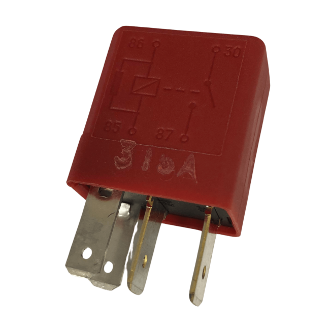 Micro relais 12V 30A avec résistance Rouge