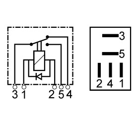 Micro relais inverseur 12V 15/25A