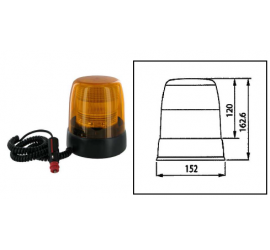 Gyrophare double flash 10V à 36V base magnétique