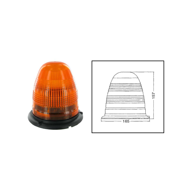Gyrophare flash 12V / 24V orange