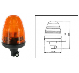 Rotación de luz de flash 12V tubo naranja / 24V