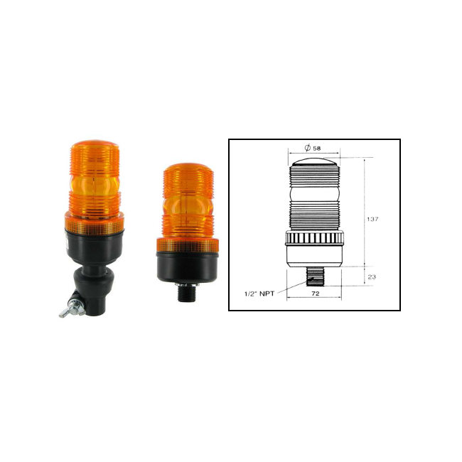 Rotazione luce del flash tubo flessibile 110V a 12V