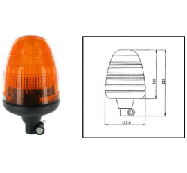 tubo de luz LED naranja de...